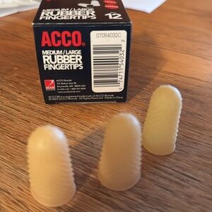Beige Rubber Fingertips - Medium/Large